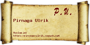 Pirnaga Ulrik névjegykártya